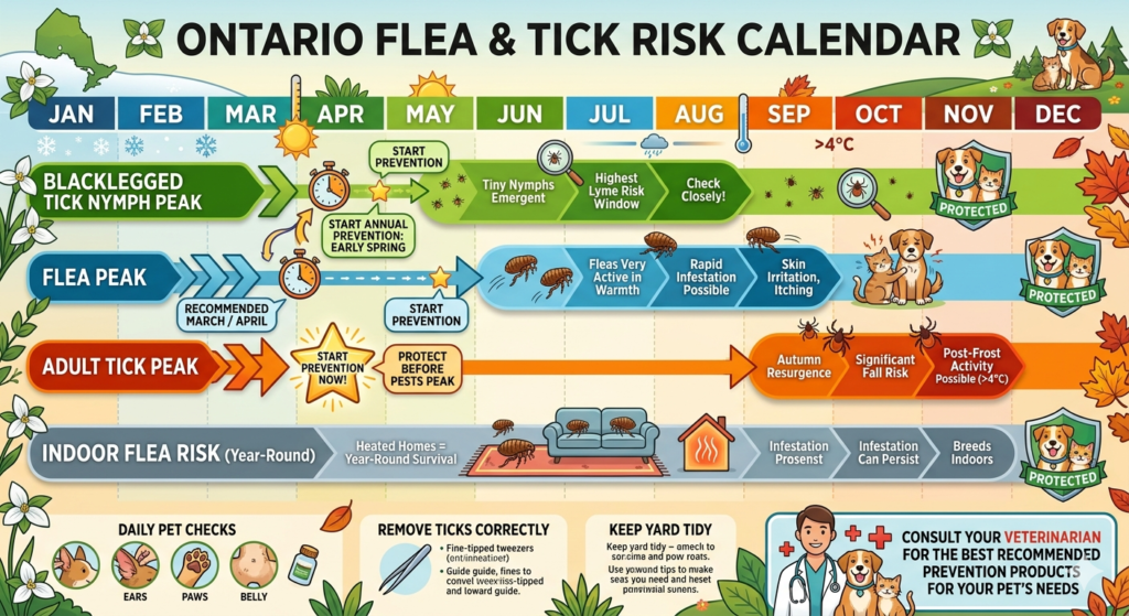 Seasonal Guide to Flea and Tick Prevention for Dogs and Cats in Ontario